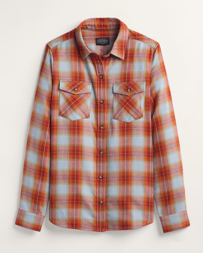 WOMEN'S PLAID COTTON FLANNEL WESTERN SHIRT